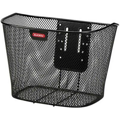 KLICKfix Schwarzer Fahrradkorb - Robuster 16L Frontkorb KLICKfix Schwarzer Fahrradkorb - Robuster 16L Frontkorb