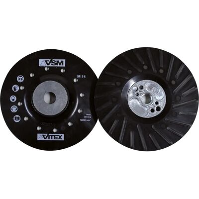 Support de plateau VSM avec ailettes de refroidissement - 115mm M14 - Publicité Support de plateau VSM avec ailettes de refroidissement - 115mm M14 - Publicité