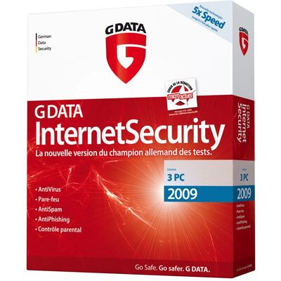G DATA - InternetSecurity 2009 - 3 Utilisateurs - Vista - Antivirus - Publicité G DATA - InternetSecurity 2009 - 3 Utilisateurs - Vista - Antivirus - Publicité