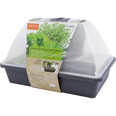 SIENA GARDEN Binnenkweekset - Kruidentuin, 19x19x29cm, 3 Zaadsoorten SIENA GARDEN Binnenkweekset - Kruidentuin, 19x19x29cm, 3 Zaadsoorten