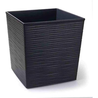 SIENA GARDEN Biron - Pot de fleurs en plastique à rainures - 25cm - Publicité SIENA GARDEN Biron - Pot de fleurs en plastique à rainures - 25cm - Publicité