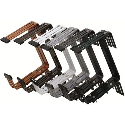 SIENA GARDEN Supporto für Blumenkästen - Verstellbar, 2er Pack, Anthrazit SIENA GARDEN Supporto für Blumenkästen - Verstellbar, 2er Pack, Anthrazit