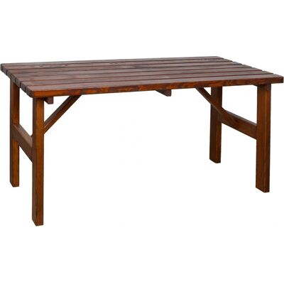 Star, Garten- & Balkontisch, Esszimmertisch - 150x72cm, Braun, Massivholz Star, Garten- & Balkontisch, Esszimmertisch - 150x72cm, Braun, Massivholz