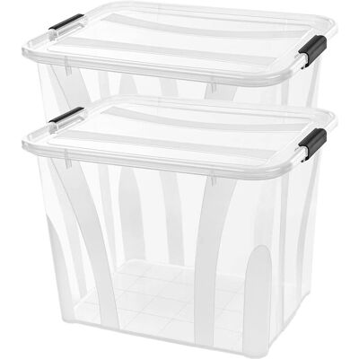 SIENA HOME Anzio Aufbewahrungsbox - BPA-frei, 55L, Transparent SIENA HOME Anzio Aufbewahrungsbox - BPA-frei, 55L, Transparent