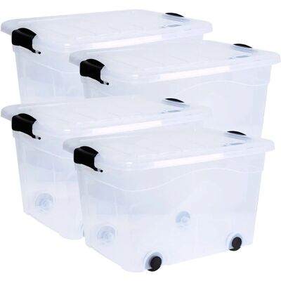 Siena Home Anzio Aufbewahrungsbox - 20L, Transparent, mit Rollen Siena Home Anzio Aufbewahrungsbox - 20L, Transparent, mit Rollen