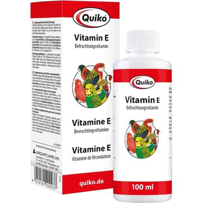 QUIKO Vitamine E - Complément pour oiseaux - Favorise fertilité - Publicité QUIKO Vitamine E - Complément pour oiseaux - Favorise fertilité - Publicité