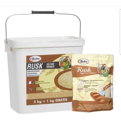 Quiko Rusk: Speciale voederadditief voor het bevochtigen van eivoer, opfokvoer en zacht voer voor huisvogels - 280605 Quiko Rusk: Speciale voederadditief voor het bevochtigen van eivoer, opfokvoer en zacht voer voor huisvogels - 280605