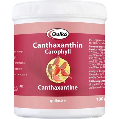 QUIKO Canthaxanthin - Voedingssupplement voor Vogels QUIKO Canthaxanthin - Voedingssupplement voor Vogels