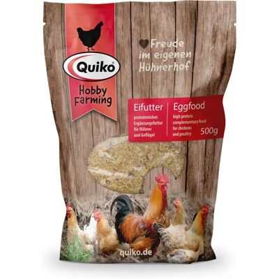 QUIKO Hobby Farming Nourriture pour Poules - Riche en Protéines - 500g - Publicité QUIKO Hobby Farming Nourriture pour Poules - Riche en Protéines - 500g - Publicité