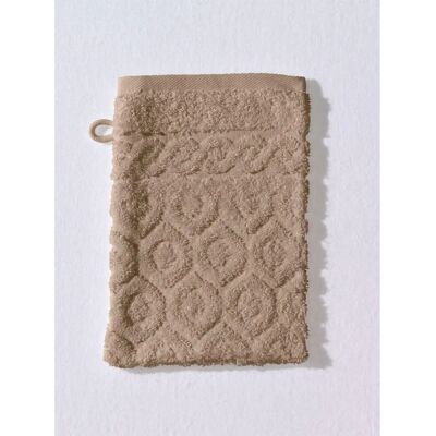 ROSS Beigefarbenes Handtuch 50x100cm Relief Baumwolle ROSS Beigefarbenes Handtuch 50x100cm Relief Baumwolle