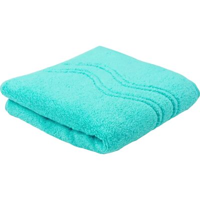 Ross Cashmere Feeling Duschtuch - 75x140cm, Bleached Aqua, Wellen-Bordüre Ross Cashmere Feeling Duschtuch - 75x140cm, Bleached Aqua, Wellen-Bordüre
