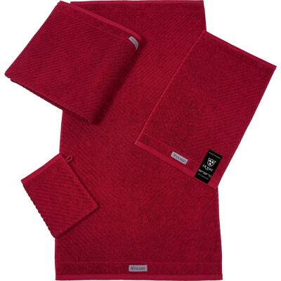 ROSS Smart Handtuch 50x100cm Rot - Unifarben Frottier ROSS Smart Handtuch 50x100cm Rot - Unifarben Frottier