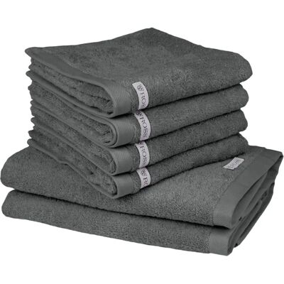 Ross Sinfonie Grau Baumwoll Handtuch-Set - Handtuch-Set Ross Sinfonie Grau Baumwoll Handtuch-Set - Handtuch-Set