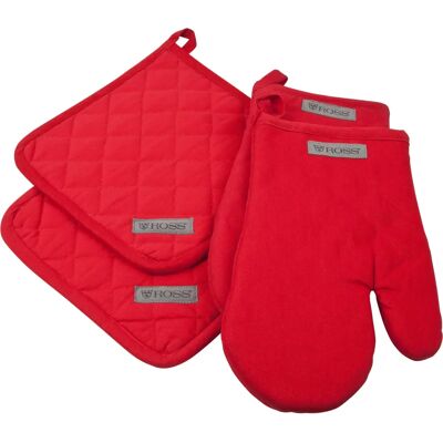Ross Exclusiv Rot Topflappen - Küchenhandschuhe Ross Exclusiv Rot Topflappen - Küchenhandschuhe
