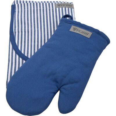 ROSS Exclusiv Küchenhandschuhe und Schürzen-Set - Handschuhe, Schürze, 100% Baumwolle ROSS Exclusiv Küchenhandschuhe und Schürzen-Set - Handschuhe, Schürze, 100% Baumwolle