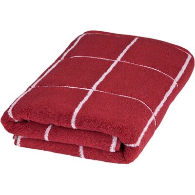 Ross Cashmere Überkaro Handtücher - 75x140 cm, rot/weiß, Baumwolle Ross Cashmere Überkaro Handtücher - 75x140 cm, rot/weiß, Baumwolle