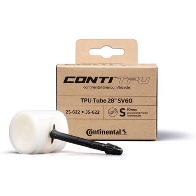 Chambre à air Continental ContiTPU 700x25-35 Valve Presta 60mm Chambre à air Continental ContiTPU 700x25-35 Valve Presta 60mm