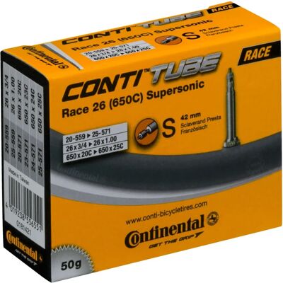 Continental Supersonic 650c Fahrradinnenschlauch - Schwarz Continental Supersonic 650c Fahrradinnenschlauch - Schwarz