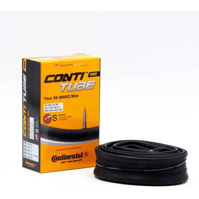 Camera d'aria Tour 26 Slim di Continental - 26" / 1 1/8" / 1.3" / Valvola Presta / 42mm - Camera per Biciclette 26" Camera d'aria Tour 26 Slim di Continental - 26" / 1 1/8" / 1.3" / Valvola Presta / 42mm - Camera per Biciclette 26"