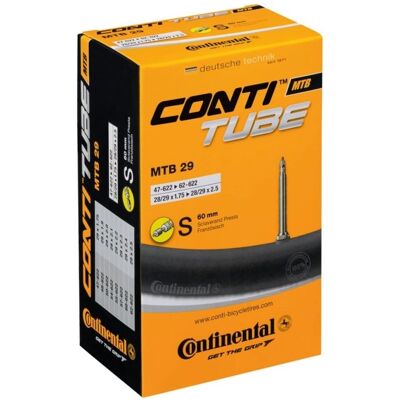 Continental Zwarte 29" MTB Binnenband - 60mm Presta Ventiel Continental Zwarte 29" MTB Binnenband - 60mm Presta Ventiel