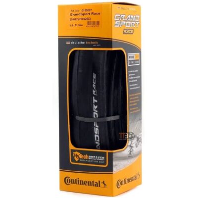 Pneu de Course Grand Sport Continental - 700c 25mm Pliable Noir Pneu de Course Grand Sport Continental - 700c 25mm Pliable Noir