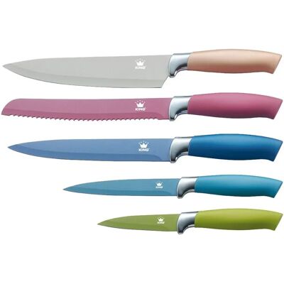 KING Metallic Bunte Küchenmesser-Set - Kochmesser-Set KING Metallic Bunte Küchenmesser-Set - Kochmesser-Set