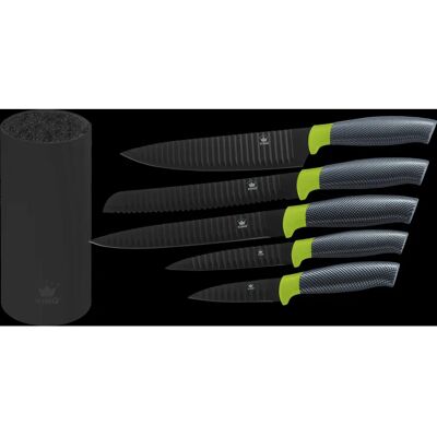 King Carbon Optic Messerblock-Set - Küchen-Design, Edelstahlklingen King Carbon Optic Messerblock-Set - Küchen-Design, Edelstahlklingen