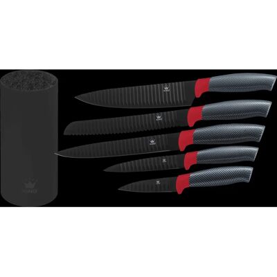 KING Carbon Optic Messerblock-Set - Küche, 5 Messer KING Carbon Optic Messerblock-Set - Küche, 5 Messer