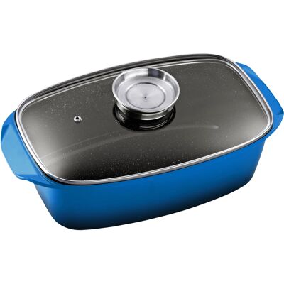 KING Aluguss-Bräter mit Keramikbeschichtung - 5L, Blau, Induktion KING Aluguss-Bräter mit Keramikbeschichtung - 5L, Blau, Induktion