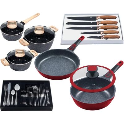 KING - Moonscape - Rot - 24cm - Kochtopf-Set KING - Moonscape - Rot - 24cm - Kochtopf-Set
