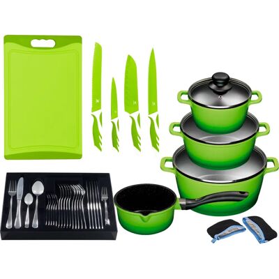 KING ALUGUSS Induktion Antihaftbeschichtung 10 L Töpfe-Set KING ALUGUSS Induktion Antihaftbeschichtung 10 L Töpfe-Set
