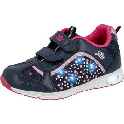 Lico Shine V Blinky unisex barne sko - Casual blå rosa Lico Shine V Blinky unisex barne sko - Casual blå rosa