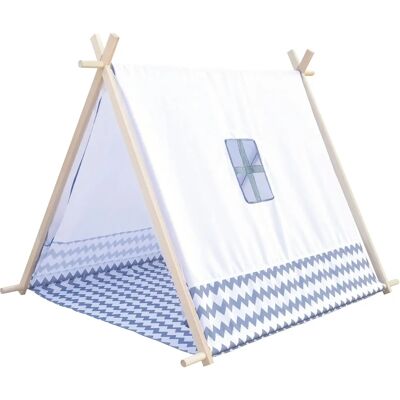 Mertens Bino 82825 - Spielzelt - Weiß-Blau - Für drinnen & draußen Mertens Bino 82825 - Spielzelt - Weiß-Blau - Für drinnen & draußen