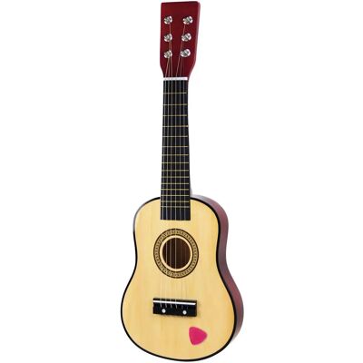 Bino 86553 - Drewniana Gitara dla Dzieci - Edukacyjna Gra z 6 Strunami Bino 86553 - Drewniana Gitara dla Dzieci - Edukacyjna Gra z 6 Strunami
