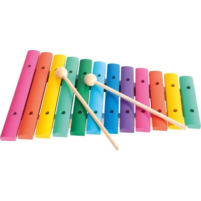 Bino 86554 Holz-Regenbogen 12-Ton Xylophon für Kinder Bino 86554 Holz-Regenbogen 12-Ton Xylophon für Kinder