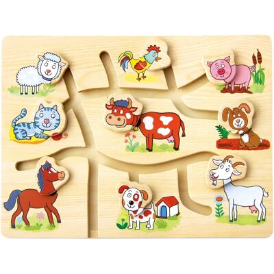 Bino Bauernhof Puzzle - Förstärker Psychomotorik - Pedagogiskt Spel Bino Bauernhof Puzzle - Förstärker Psychomotorik - Pedagogiskt Spel
