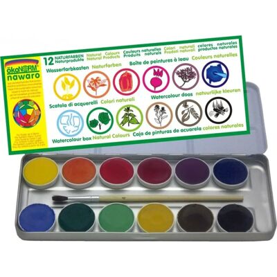 ÖkoNorm Aquarelles - 12 Couleurs Naturelles, Sûres pour Enfants - Publicité ÖkoNorm Aquarelles - 12 Couleurs Naturelles, Sûres pour Enfants - Publicité