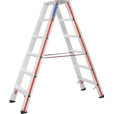 MATISÈRE Doppelte Leiter - Rutschfest, Robust - 2x6 Stufen MATISÈRE Doppelte Leiter - Rutschfest, Robust - 2x6 Stufen