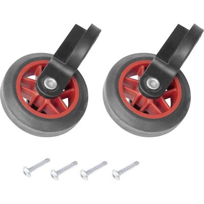 HYMER Set di ruote - Per scale telescopiche - Rivestite in gomma - 2 pezzi HYMER Set di ruote - Per scale telescopiche - Rivestite in gomma - 2 pezzi