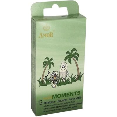 Preservativi Amor Wild Moments - Nervature e Puntini - 12 pz Preservativi Amor Wild Moments - Nervature e Puntini - 12 pz