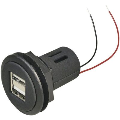 ProCar USB Dobbeltstik - Kompatibel med USB-A 12V/24V-enheder ProCar USB Dobbeltstik - Kompatibel med USB-A 12V/24V-enheder