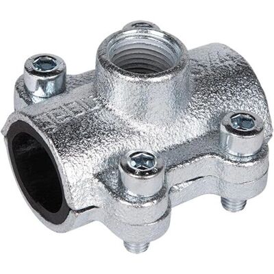 Clamp di riparazione tubi Gebo - 2 1/2" + 1 1/2" filettatura BSP Clamp di riparazione tubi Gebo - 2 1/2" + 1 1/2" filettatura BSP