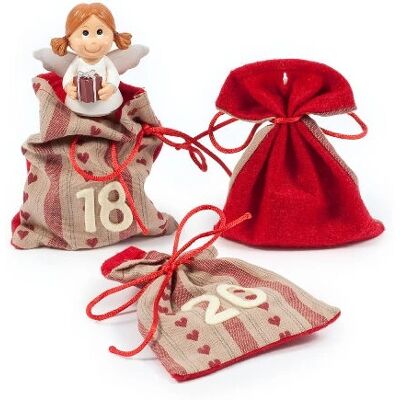 Pajoma 14442 - Adventskalender mit 24 Selbstbefüllbaren Säckchen - Rot Pajoma 14442 - Adventskalender mit 24 Selbstbefüllbaren Säckchen - Rot