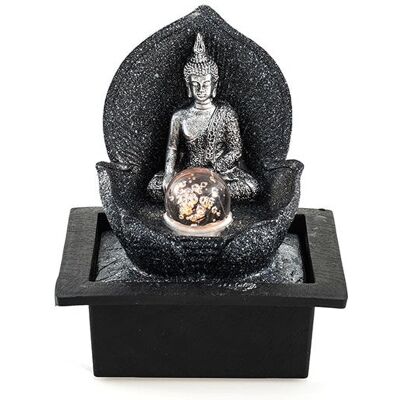 Pajoma 20175 Fontanna do wnętrz - Relaksacyjna, Budda Srebrny, Czarny Pajoma 20175 Fontanna do wnętrz - Relaksacyjna, Budda Srebrny, Czarny
