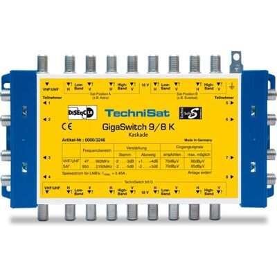 TechniSat GigaSwitch 9/8 K Satellit Mehrfachweiche - Satelliten Multi-switch TechniSat GigaSwitch 9/8 K Satellit Mehrfachweiche - Satelliten Multi-switch