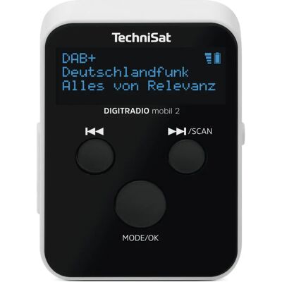 TechniSat Mobil 2 DAB+ FM Bluetooth Radio - Tragbar Digital & Analog Schwarz & Weiß TechniSat Mobil 2 DAB+ FM Bluetooth Radio - Tragbar Digital & Analog Schwarz & Weiß