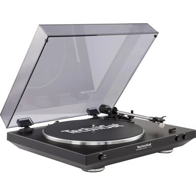 TechniSat Platine Vinyle - Vintage - Courroie - Noir, Argent - Publicité TechniSat Platine Vinyle - Vintage - Courroie - Noir, Argent - Publicité