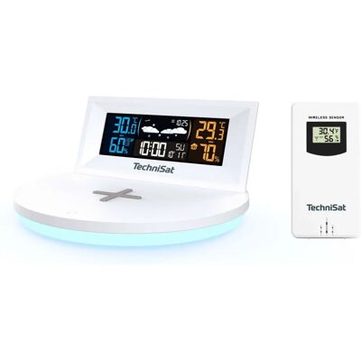 Station météo TechniSat Q1 - Prévisions, Alarme, Charge sans fil Station météo TechniSat Q1 - Prévisions, Alarme, Charge sans fil