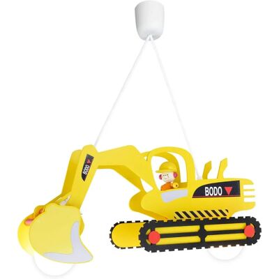 Elobra Handgemachte Kinder Pendelleuchte Bagger - Kindersicher Elobra Handgemachte Kinder Pendelleuchte Bagger - Kindersicher
