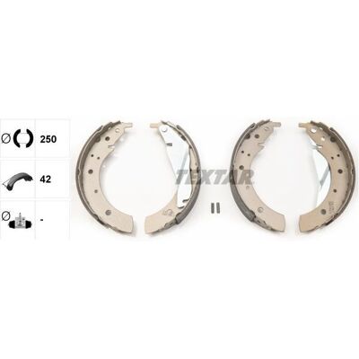Textar BMW 5er Bremsbacken - 250mm Durchmesser, 42mm Breite Textar BMW 5er Bremsbacken - 250mm Durchmesser, 42mm Breite